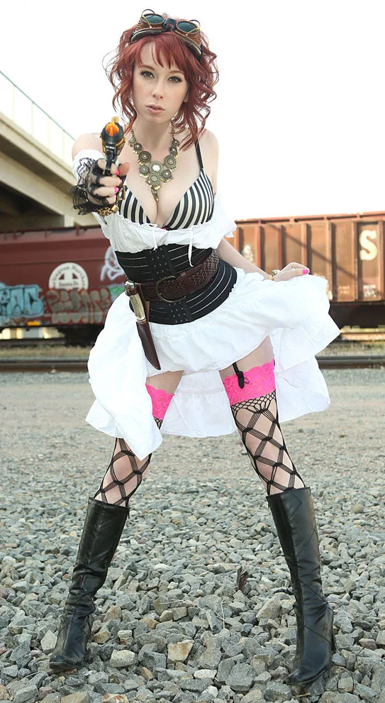 Zoey Nixon, Steam Spunk, Outdoor, Redhead